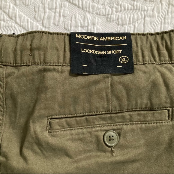NWT Modern American Men’s lockdown short drawstring elastic waist army green - Picture 8 of 10